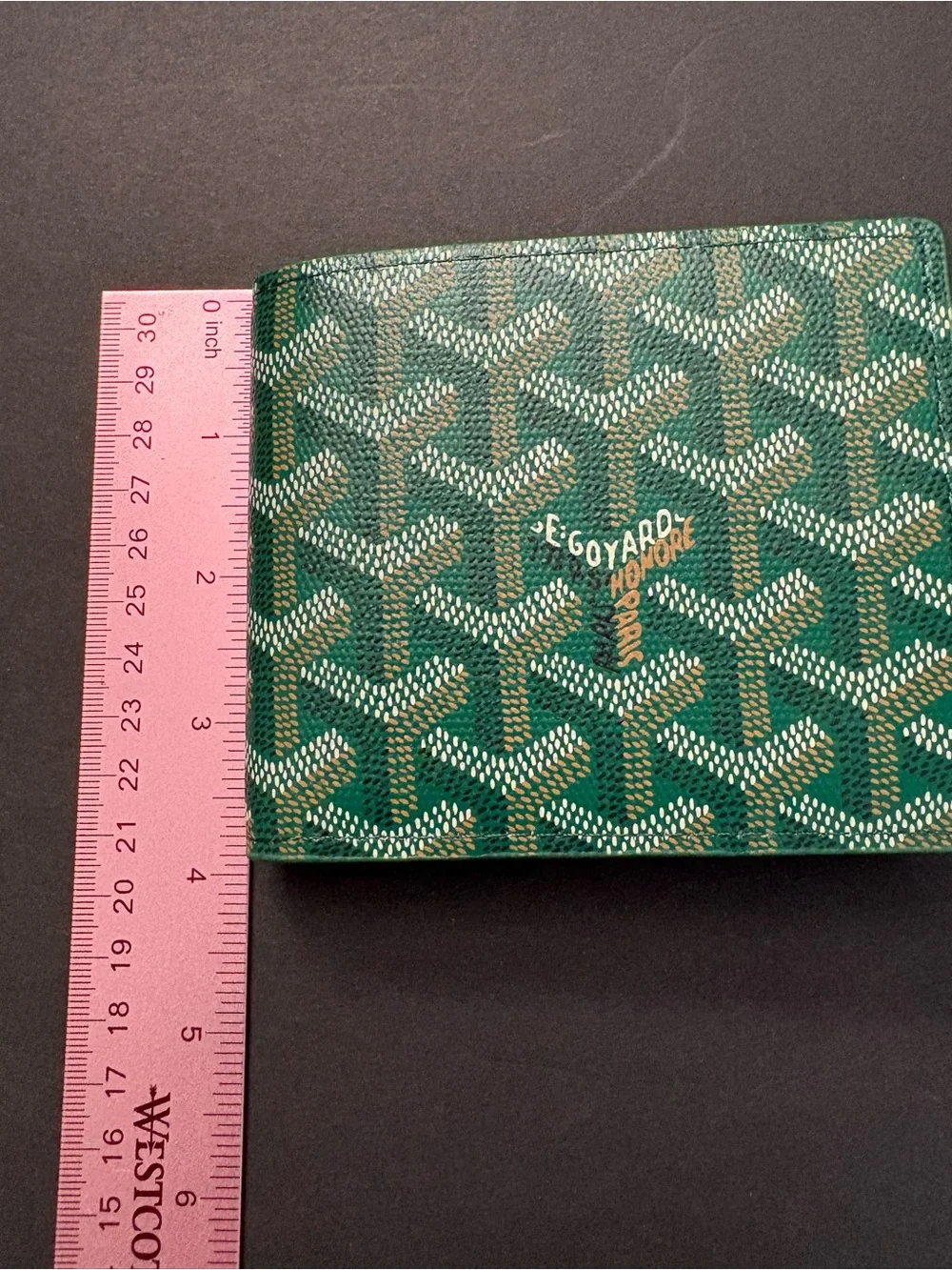 Fashion Men’s Green Bifold Wallet Multicolored Print